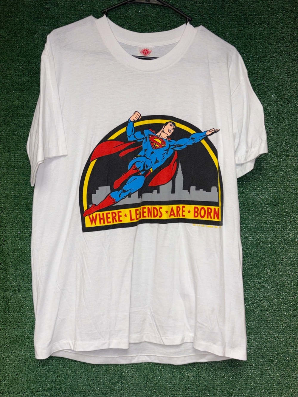 TRUE VINTAGE 80s DC Comics Superman Where Legends Are Born Single Stitch Shirt L